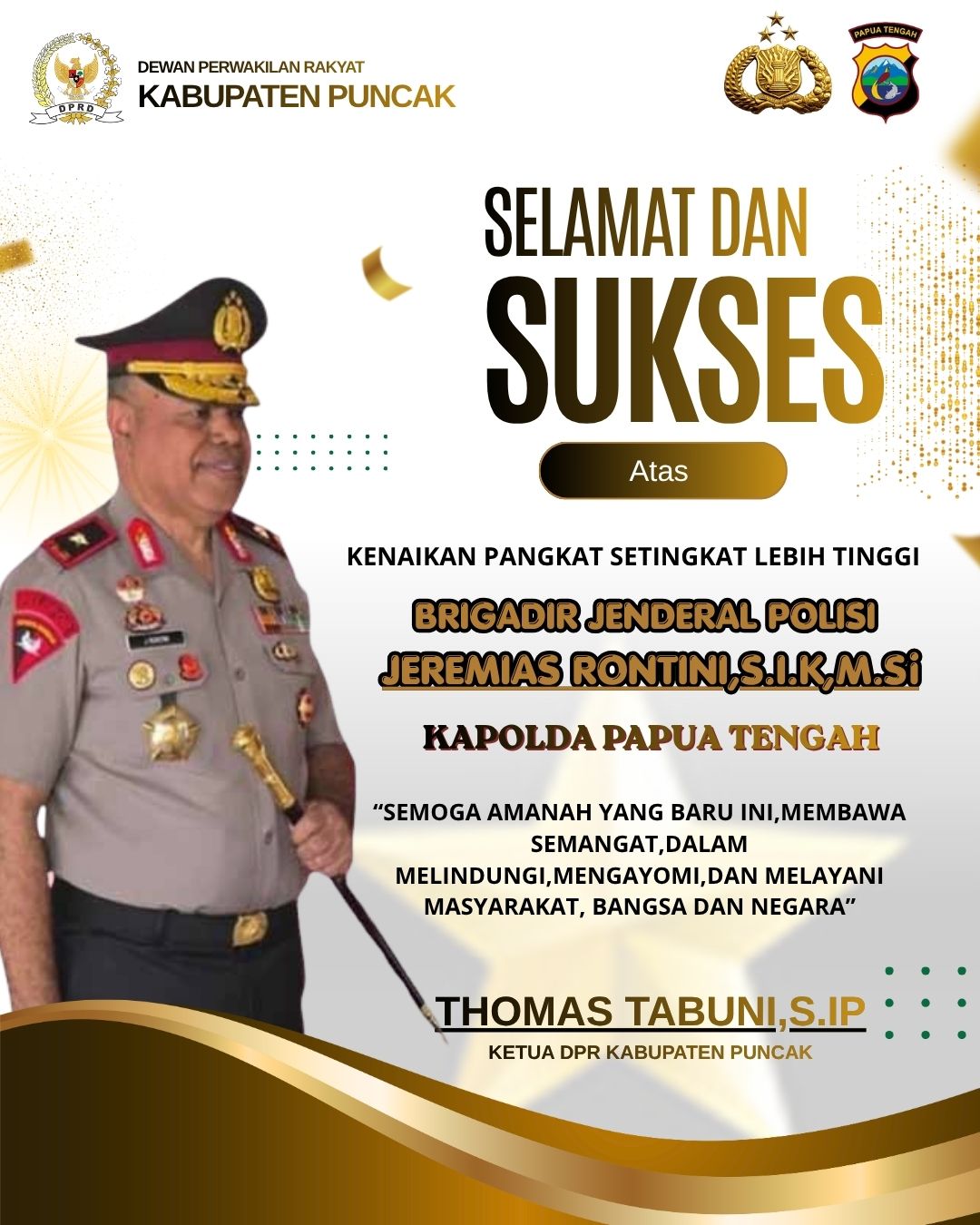 Selamat Atas Kenaikan Pangkatnya.